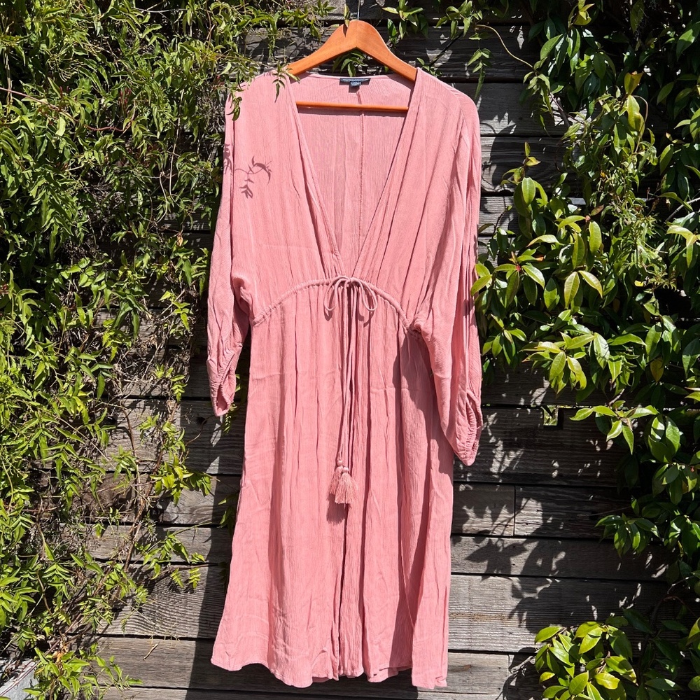 American Eagle Midi Robe/Cover Up w/Tassel Tie